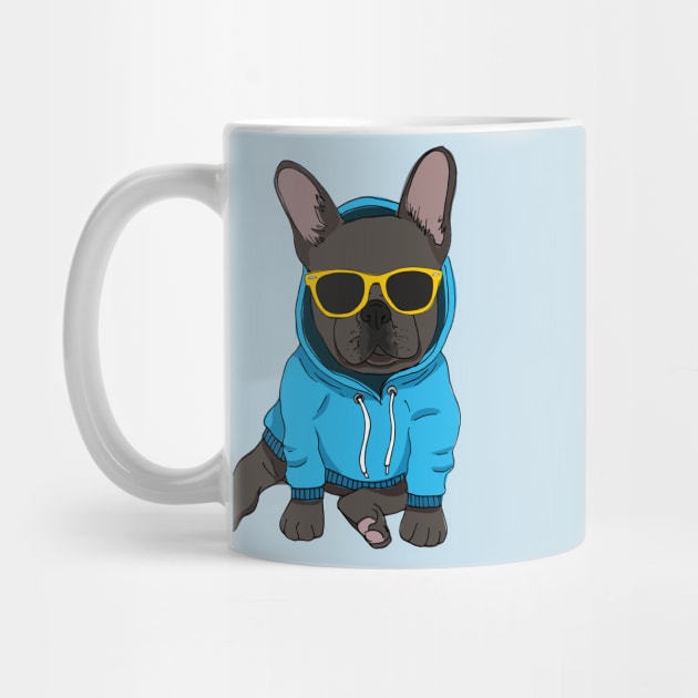 Hipster Frenchie (Black) by Megan Roy